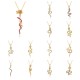 In 2025, the Year of the Snake, 14 types of curved snake-shaped micro-set pendant necklaces, women's chocker necklaces, copper and gold-plated jewelry In 2025, the Year of the Snake, 14 types of curved snake-shaped micro-set pendant necklaces, women's chocker necklaces, copper and gold-plated jewelry