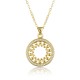 European and American fashion trend diamond-encrusted zircon versatile round pendant necklace, women's collarbone chain, simple style women's necklaces in stock European and American fashion trend diamond-encrusted zircon versatile round pendant necklace, women's collarbone chain, simple style women's necklaces in stock
