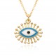 The manufacturer has approved the Devil's Eye Turkish blue Eye slightly set pendant necklace and a simple copper-plated real gold necklace accessory The manufacturer has approved the Devil's Eye Turkish blue Eye slightly set pendant necklace and a simple copper-plated real gold necklace accessory