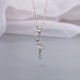 Wholesale of popular European and American cross-border ins style ballerina women's versatile light luxury cross-shaped chain inlaid necklaces Wholesale of popular European and American cross-border ins style ballerina women's versatile light luxury cross-shaped chain inlaid necklaces