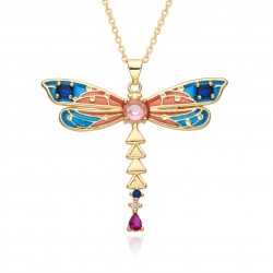 New European and American popular fashion accessories, dragonfly pendant necklace, personalized necklace, accessory jewelry necklace