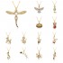 New European and American products in the Instagram style, popular on Amazon, fashionable and individual, dragonfly panda women's style 18k pendant necklace consignment