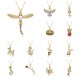 New European and American products in the Instagram style, popular on Amazon, fashionable and individual, dragonfly panda women's style 18k pendant necklace consignment New European and American products in the Instagram style, popular on Amazon, fashionable and individual, dragonfly panda women's style 18k pendant necklace consignment