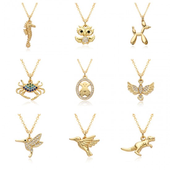 European and American simple balloon dog animal pendant, trendy men's and women's necklace, cool and trendy street dance, personalized couple gift European and American simple balloon dog animal pendant, trendy men's and women's necklace, cool and trendy street dance, personalized couple gift