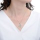 Cross-border hot-selling personalized and fashionable heart-shaped diamond-shaped rose dragonfly butterfly pendant collarbone couple necklace Cross-border hot-selling personalized and fashionable heart-shaped diamond-shaped rose dragonfly butterfly pendant collarbone couple necklace