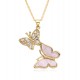 2023 new cross-border two-butterfly pendant necklace from Europe, America and South Korea, women's electroplated and slightly set exquisite jewelry 2023 new cross-border two-butterfly pendant necklace from Europe, America and South Korea, women's electroplated and slightly set exquisite jewelry