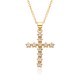 2023 new micro-set hollowed-out cross necklace, women's summer accessory pendant, fashionable and simple sweater chain accessory 2023 new micro-set hollowed-out cross necklace, women's summer accessory pendant, fashionable and simple sweater chain accessory