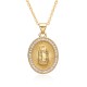 Independent website's best-selling women's religious jewelry: copper slightly inlaid zircon Virgin Mary pendant, believer necklace for women Independent website's best-selling women's religious jewelry: copper slightly inlaid zircon Virgin Mary pendant, believer necklace for women