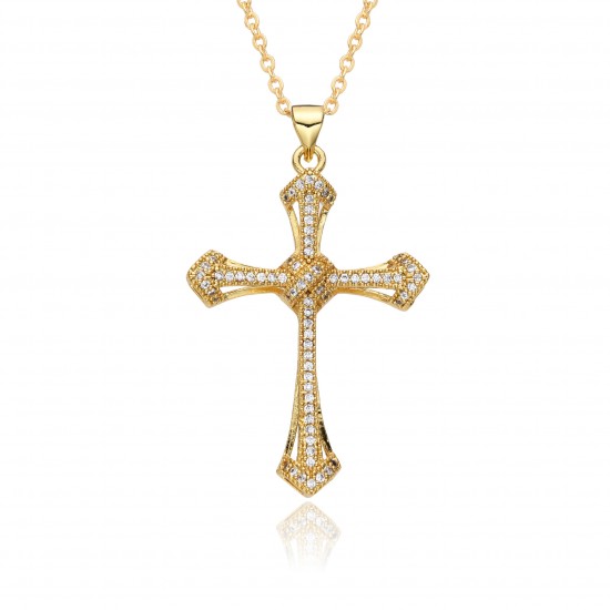 ebay independent station foreign trade cross-border jewelry supply, copper micro-inlaid zircon cross pendant, religious necklace for women ebay independent station foreign trade cross-border jewelry supply, copper micro-inlaid zircon cross pendant, religious necklace for women