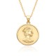 European and American cross-border fashion and creative pendant jewelry, copper plated 18K gold hollowed-out sun and moon necklace European and American cross-border fashion and creative pendant jewelry, copper plated 18K gold hollowed-out sun and moon necklace