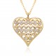 Sweet copper plated with 18K gold, a cute and heart-shaped love pendant necklace for ladies, full of diamonds, new cross-border zircon colored diamonds Sweet copper plated with 18K gold, a cute and heart-shaped love pendant necklace for ladies, full of diamonds, new cross-border zircon colored diamonds