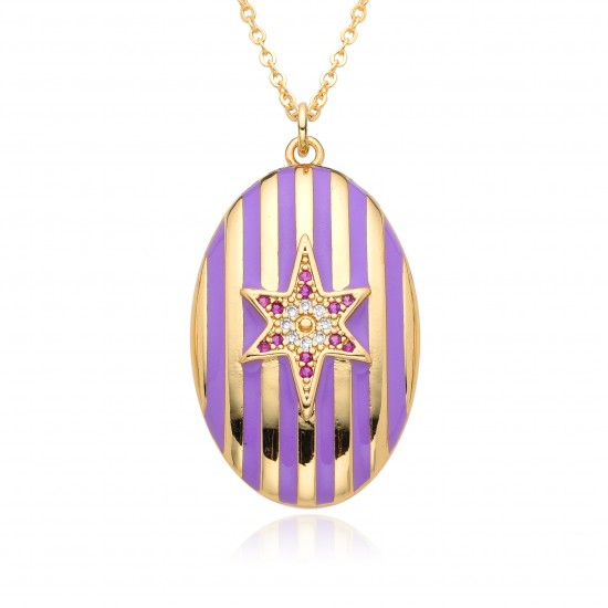 A niche and versatile striped oval necklace with slightly inlaid copper and gold plating in the European and American ins style is selling well across borders. A cold style collarbone chain A niche and versatile striped oval necklace with slightly inlaid copper and gold plating in the European and American ins style is selling well across borders. A cold style collarbone chain