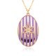 A niche and versatile striped oval necklace with slightly inlaid copper and gold plating in the European and American ins style is selling well across borders. A cold style collarbone chain A niche and versatile striped oval necklace with slightly inlaid copper and gold plating in the European and American ins style is selling well across borders. A cold style collarbone chain
