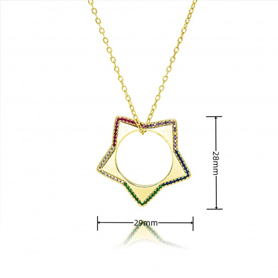A cute cartoon round plate animal insect pendant necklace studded with diamonds in Europe and America, featuring a seven-spotted ladybug and five-pointed star A cute cartoon round plate animal insect pendant necklace studded with diamonds in Europe and America, featuring a seven-spotted ladybug and five-pointed star