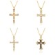 2023 new micro-set hollowed-out cross necklace, women's summer accessory pendant, fashionable and simple sweater chain accessory 2023 new micro-set hollowed-out cross necklace, women's summer accessory pendant, fashionable and simple sweater chain accessory