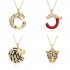 European and American hip-hop style, unique lion head pendant necklace, unisex, niche design tiger collarbone chain, cross-border