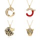 European and American hip-hop style, unique lion head pendant necklace, unisex, niche design tiger collarbone chain, cross-border European and American hip-hop style, unique lion head pendant necklace, unisex, niche design tiger collarbone chain, cross-border