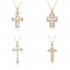 Wholesale of copper electroplated cross zircon pendants, necklaces, women's collarbone chains and other jewelry is selling well on cross-border e-commerce platforms in Europe and America