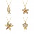 Wholesale of brass gold-plated zircon lotus pendants and exquisite flower jewelry necklaces from Europe and America in stock