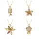 Wholesale of brass gold-plated zircon lotus pendants and exquisite flower jewelry necklaces from Europe and America in stock Wholesale of brass gold-plated zircon lotus pendants and exquisite flower jewelry necklaces from Europe and America in stock