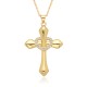 The new copper-gold-plated cross necklace features a niche, fashionable and trendy design. It is a pendant for lovers and a Christmas gift The new copper-gold-plated cross necklace features a niche, fashionable and trendy design. It is a pendant for lovers and a Christmas gift