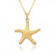 A new, personalized copper gold-plated ocean-style starfish slightly set pendant Bohemian-style women's necklace from Europe and America A new, personalized copper gold-plated ocean-style starfish slightly set pendant Bohemian-style women's necklace from Europe and America