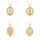 European and American cross-border religious personality deity collarbone chain Zircon eco-friendly copper material pendant necklace copper plated 18kD053 European and American cross-border religious personality deity collarbone chain Zircon eco-friendly copper material pendant necklace copper plated 18kD053