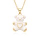 Cross-border supply: Simple and fashionable oil-dripping bear pendant, copper-plated real gold personalized necklace, new style from Europe and America Cross-border supply: Simple and fashionable oil-dripping bear pendant, copper-plated real gold personalized necklace, new style from Europe and America