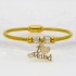 This Mother's Day MAMA stainless steel bracelet and bracelet is designed in Europe and America with a magnet to attract a unique, fully diamond, light luxury and high-end feel