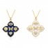 Amazon cross-border flower accessories are selling well, featuring fashionable and trendy micro-set oil-dripping flower pendants, necklaces and collarbone chains