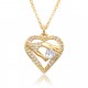 Cross-border European and American fashion copper zircon heart-shaped necklace, personalized ins style heart-shaped pendant necklace, 18k for women Cross-border European and American fashion copper zircon heart-shaped necklace, personalized ins style heart-shaped pendant necklace, 18k for women