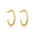 Exaggerated metallic style from Europe and America, simple geometric round ear rings, ins, fashionable and high-end, large earrings, stud earrings, new ear style