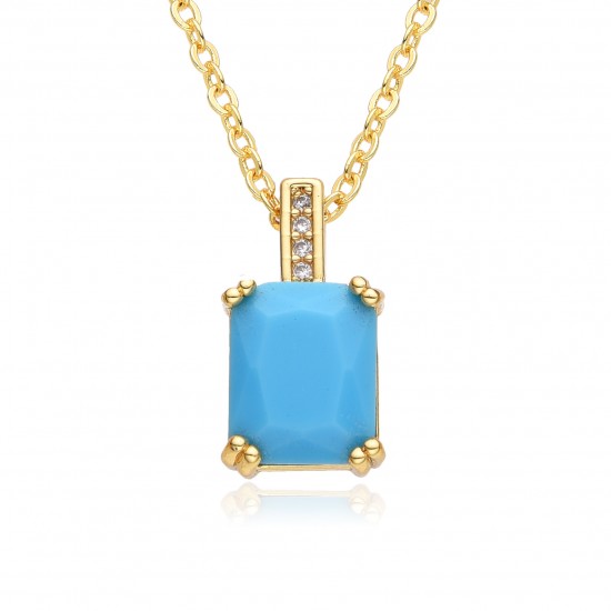 Square zircon necklace, a simple European and American Instagram collarbone chain, a light luxury niche Internet celebrity, versatile collarbone chain Square zircon necklace, a simple European and American Instagram collarbone chain, a light luxury niche Internet celebrity, versatile collarbone chain