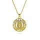 European and American cross-border religious personality statue collarbone chain Zircon Catholic Virgin Mary pendant necklace copper plated with 18k real gold European and American cross-border religious personality statue collarbone chain Zircon Catholic Virgin Mary pendant necklace copper plated with 18k real gold