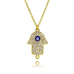 tumu Xiyin New Devil's Eye oil-dripping Necklace Multi-color micro-set pendant neck accessory Factory wholesale