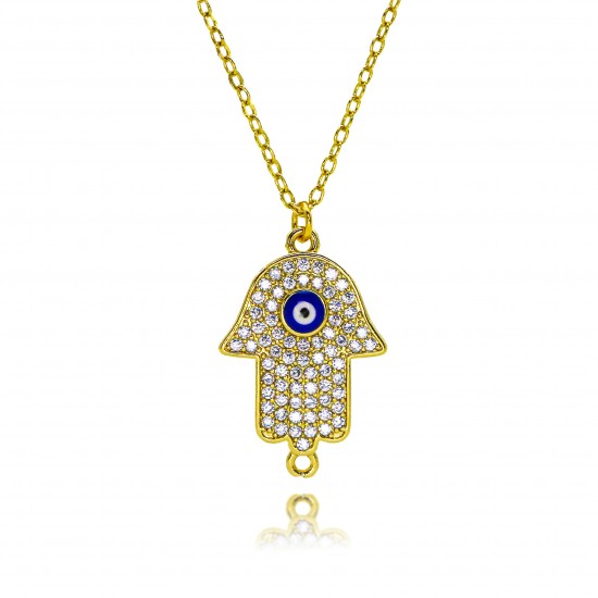 tumu Xiyin New Devil's Eye oil-dripping Necklace Multi-color micro-set pendant neck accessory Factory wholesale tumu Xiyin New Devil's Eye oil-dripping Necklace Multi-color micro-set pendant neck accessory Factory wholesale
