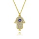 tumu Xiyin New Devil's Eye oil-dripping Necklace Multi-color micro-set pendant neck accessory Factory wholesale tumu Xiyin New Devil's Eye oil-dripping Necklace Multi-color micro-set pendant neck accessory Factory wholesale