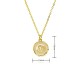 Cross-border European and American copper gold-plated colored shell letter necklace for women's trade, 18K gold oil-dropped 11-digit pendant Cross-border European and American copper gold-plated colored shell letter necklace for women's trade, 18K gold oil-dropped 11-digit pendant