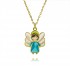European and American cross-border religious personality cartoon idol collarbone chain oil-dripping God pendant necklace copper plated with 18k real gold