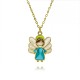 European and American cross-border religious personality cartoon idol collarbone chain oil-dripping God pendant necklace copper plated with 18k real gold European and American cross-border religious personality cartoon idol collarbone chain oil-dripping God pendant necklace copper plated with 18k real gold