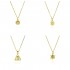 True gold 18K gold protected gold pendant with zircon, tribal pattern logo pendant, moon eye necklace accessory material