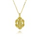 European and American cross-border religious personality statue collarbone chain Zircon Catholic Virgin Mary pendant necklace copper plated with 18k real gold European and American cross-border religious personality statue collarbone chain Zircon Catholic Virgin Mary pendant necklace copper plated with 18k real gold