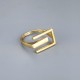 A neutral and cold style open E-letter simple ring with gold and silver hollowed-out rings, featuring a European and American personality design and an ins style A neutral and cold style open E-letter simple ring with gold and silver hollowed-out rings, featuring a European and American personality design and an ins style