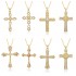 ebay independent station foreign trade cross-border jewelry supply, copper micro-inlaid zircon cross pendant, religious necklace for women