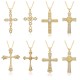 ebay independent station foreign trade cross-border jewelry supply, copper micro-inlaid zircon cross pendant, religious necklace for women ebay independent station foreign trade cross-border jewelry supply, copper micro-inlaid zircon cross pendant, religious necklace for women