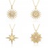 Sunflower pendant, European and American light luxury collarbone chain, copper plated with 18K real gold chain, zircon set, high-end light luxury necklace