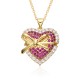 European and American new style simple hollow heart collarbone chain heart-shaped necklace for women, copper-plated real gold zircon necklace h147 European and American new style simple hollow heart collarbone chain heart-shaped necklace for women, copper-plated real gold zircon necklace h147