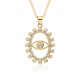 European and American cross-border Amazon bestsellers: titanium steel collarbone chain, colored zircon eye pendant, Devil's Eye necklace European and American cross-border Amazon bestsellers: titanium steel collarbone chain, colored zircon eye pendant, Devil's Eye necklace