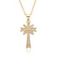 A personalized retro cross-shaped micro-set zircon copper gold-plated necklace with electroplating that is not prone to color fading, a trendy accessory suitable for both men and women A personalized retro cross-shaped micro-set zircon copper gold-plated necklace with electroplating that is not prone to color fading, a trendy accessory suitable for both men and women