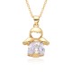 Niche design couple necklaces, zircon angel pendants for little boys and girls, collarbone chains, birthday gifts for your girlfriend Niche design couple necklaces, zircon angel pendants for little boys and girls, collarbone chains, birthday gifts for your girlfriend